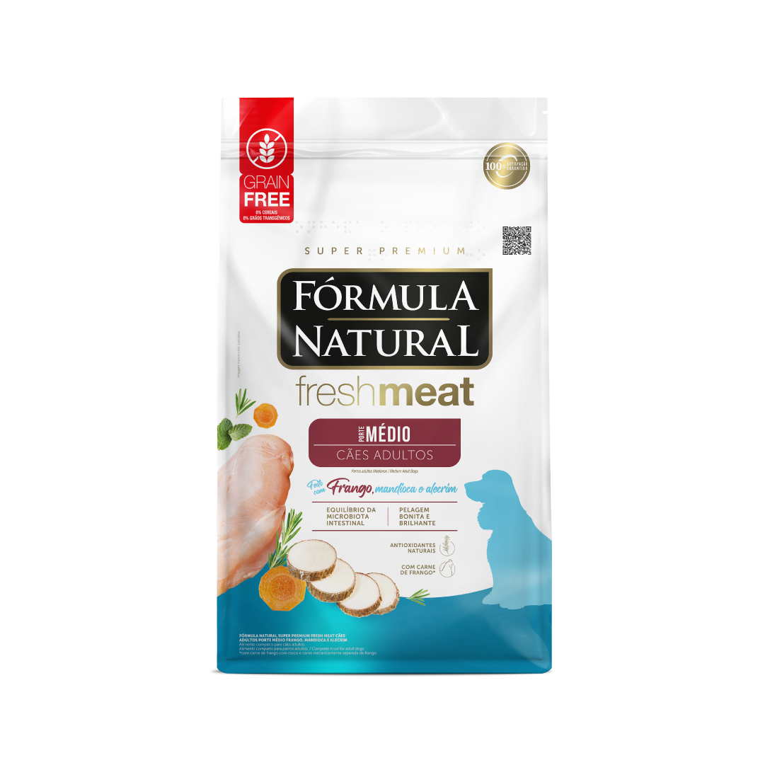 Adimax FreshMeat - Adultos - Raças Médias - 12KG