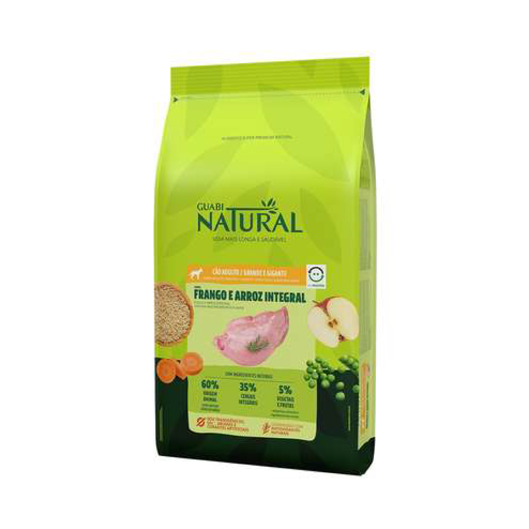 Guabi Natural - Adultos - Porte Grande&Gigante - Arroz e Frango Integral - 20KG
