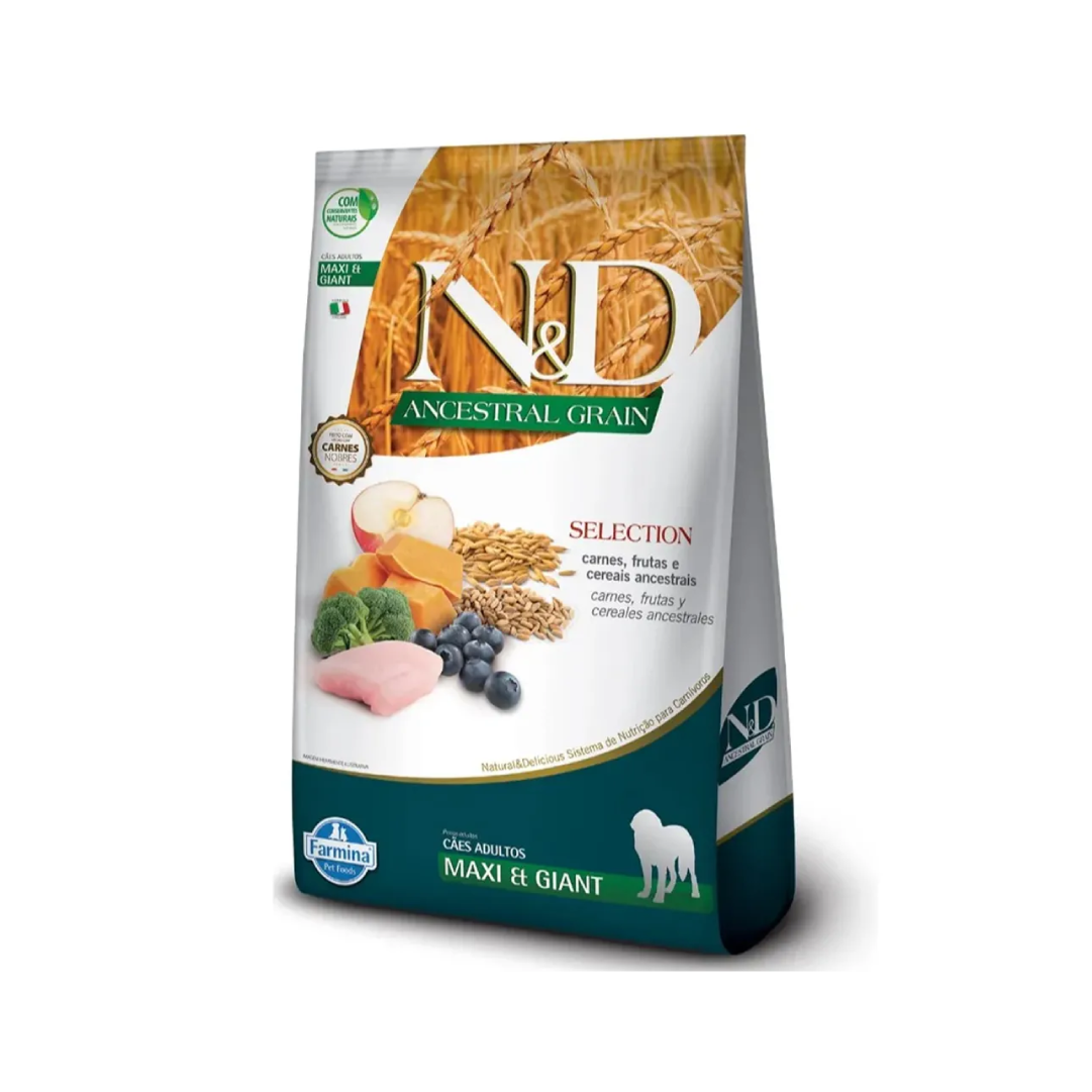 N&D Ancestral Grain - Adultos - Porte Grande e Gigante - 15KG