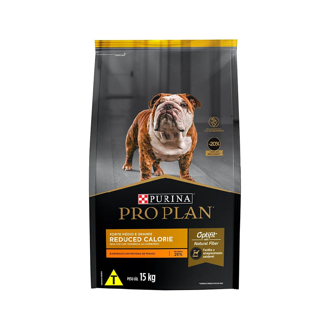 Purina Pro Plan - Caloria Reduzida - Adultos - Porte Médio e Grande- 15KG