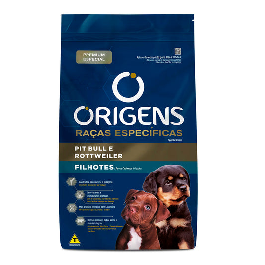 Origens - Pit Bull e Rottweiler - Filhotes - 15KG