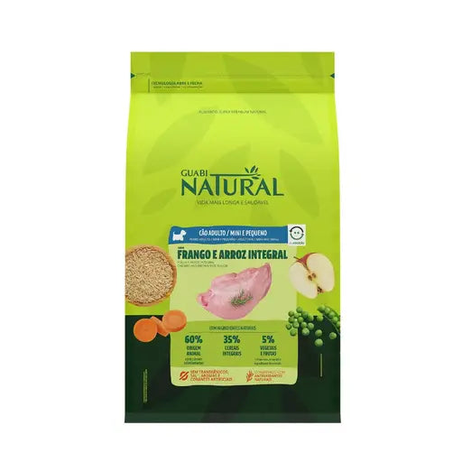 Guabi Natural - Adultos - Frango e Arroz Integral - Porte Pequeno - 10KG