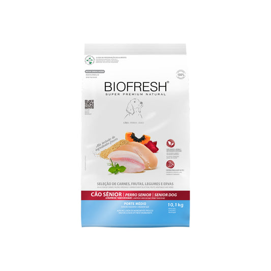 Biofresh Mix de Carne, Frutas, Legumes e Ervas Frescas - Sênior - Porte Médio - 10KG