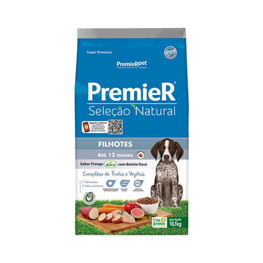Premier Seleção Natural - Filhotes - Frango com Batata Doce - 10,1KG