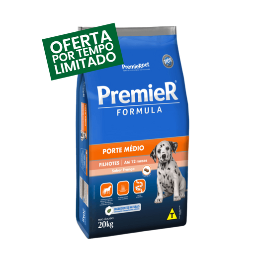 Premier Formula - Filhotes - Porte Médio - Frango - 20KG
