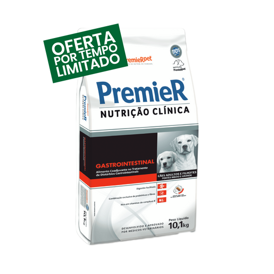 Premier Nutrição Gastrointestinal - Filhotes e Adultos - Porte Médio & Grande - 10KG