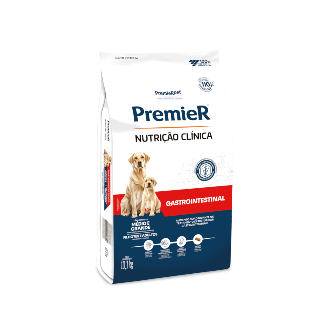 Premier Nutrição Gastrointestinal - Filhotes e Adultos - Porte Médio & Grande - 10KG